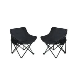 2PCS Outdoor Camping Chairs Folding/Portable, Carry Bag ,Black -Bold Design Store GUEST f5c17775 17f4 4ed4 9c3e 05fc421adf28