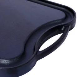 Pre-Seasoned Cast Iron Reversible Rectangular Grill/Griddle, Black,20inch X 10inch -Bold Design Store GUEST f699838a 0e2a 48d7 bfa4 4bb4742a4472