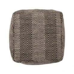 Barracuda Handcrafted Cotton Pouf, Brown And Beige -Bold Design Store GUEST f773893b eb9c 43ac 9170 ab0b1376f506