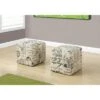 Ottoman, Pouf, Footrest, Foot Stool, Set Of 2, Juvenile, Beige Fabric, Transitional