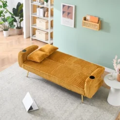 The Straight-row White Polyester Sofa With Throw Pillows, Featuring A Minimalist Style, Is Suitable For The Living Room And Study -Bold Design Store GUEST f9890ac5 ebb3 4bc2 9a79 de25a4a50b07