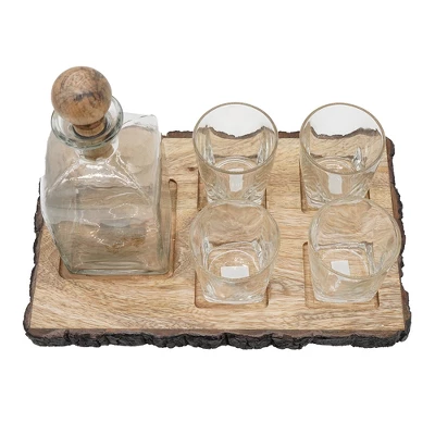 S/6 Alaine Bar Set With Mango Wood Stand 10 S/6 Alaine Bar Set With Mango Wood Stand - Image 10