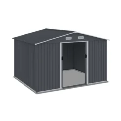 Outdoor Storage Shed 8 X 10 FT Tool Sheds, Heavy Duty Storage House With Sliding Doors With Air Vent For Backyard Patio Lawn To Store Bikes,Grey -Bold Design Store GUEST fa22b2d7 9cf1 4159 8c9a 40a75c2568eb