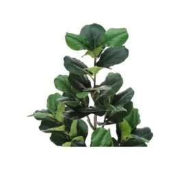 Artificial Plant, 49" Tall, Fiddle Tree, Indoor, Faux, Fake, Floor, Greenery, Potted, Real Touch, Decorative, Green Leaves, Black Pot -Bold Design Store GUEST faa2c2ac f22d 44ea 9fbc 8357f9610636
