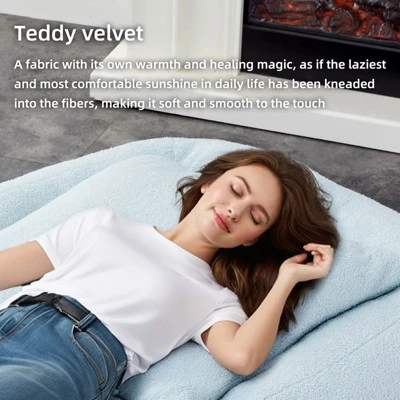 Folding Sofa Chair With 5 Adjustable Positions Plush Floor Lounge Chair For Gaming, Meditation, And Relaxation 5 Folding Sofa Chair With 5 Adjustable Positions Plush Floor Lounge Chair For Gaming, Meditation, And Relaxation - Image 5