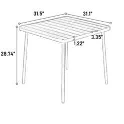 5-Piece Plastic Chair And Steel Table Outdoor Dining Set, Plastic Chairs And Table Set For Garden Patio, Brown -Bold Design Store GUEST fe6839ec c242 4600 ba1e e5d54ef1ba8f 1