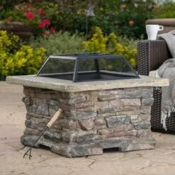 28" MGO Wood Burning Outdoor Fire Pit With Lid - Natural Stone 19 28" MGO Wood Burning Outdoor Fire Pit With Lid - Natural Stone -Bold Design Store GUEST ffee70e0 8a01 4c86 8f75 ab9da006dd7e